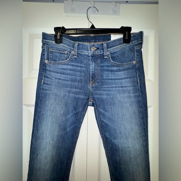 Rag & Bone ankle skinny raw hem Jeans. Size 29. EUC. Color CLN LLY DALE - Picture 2 of 14
